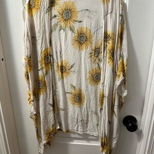 Floral Kimono with Sunflower Print
